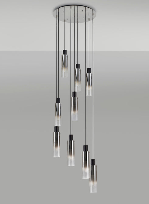 Brooks Slim Round Pendant 9 Light